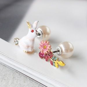 Les Nereides Rabbit & Flower Ear CLIPS